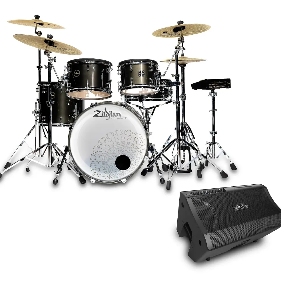 Zildjian ALCHEM-E Gold EX Electronic Drum Kit and DA2112 Drum Amp