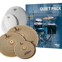 Zildjian Quiet Pack LV468RH Low Volume Cymbals With Remo Silentstroke Heads