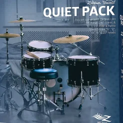 Zildjian Quiet Pack LV468RH Low Volume Cymbals With Remo Silentstroke Heads